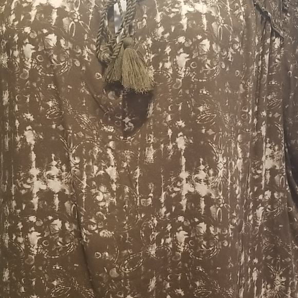 Evri tie dye tassel tie short sleeve boho top 3X - Picture 2 of 7